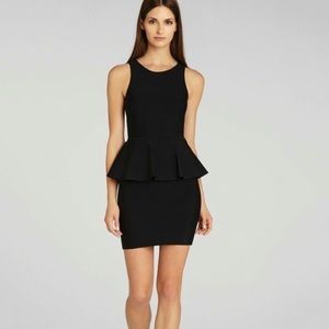 BCBG MaxAzria Black Peplum Cocktail Dress
